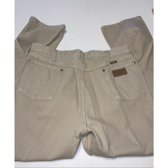 Wrangler Cowboy Cut Denim Jeans Men's 40 x 34 High Rise Beige Casual 13MWZTN - Picture 4 of 6